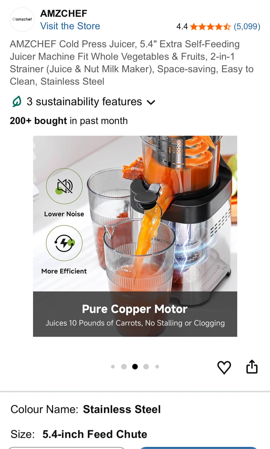 AMZCHEF Cold Press Juicer - photo 4