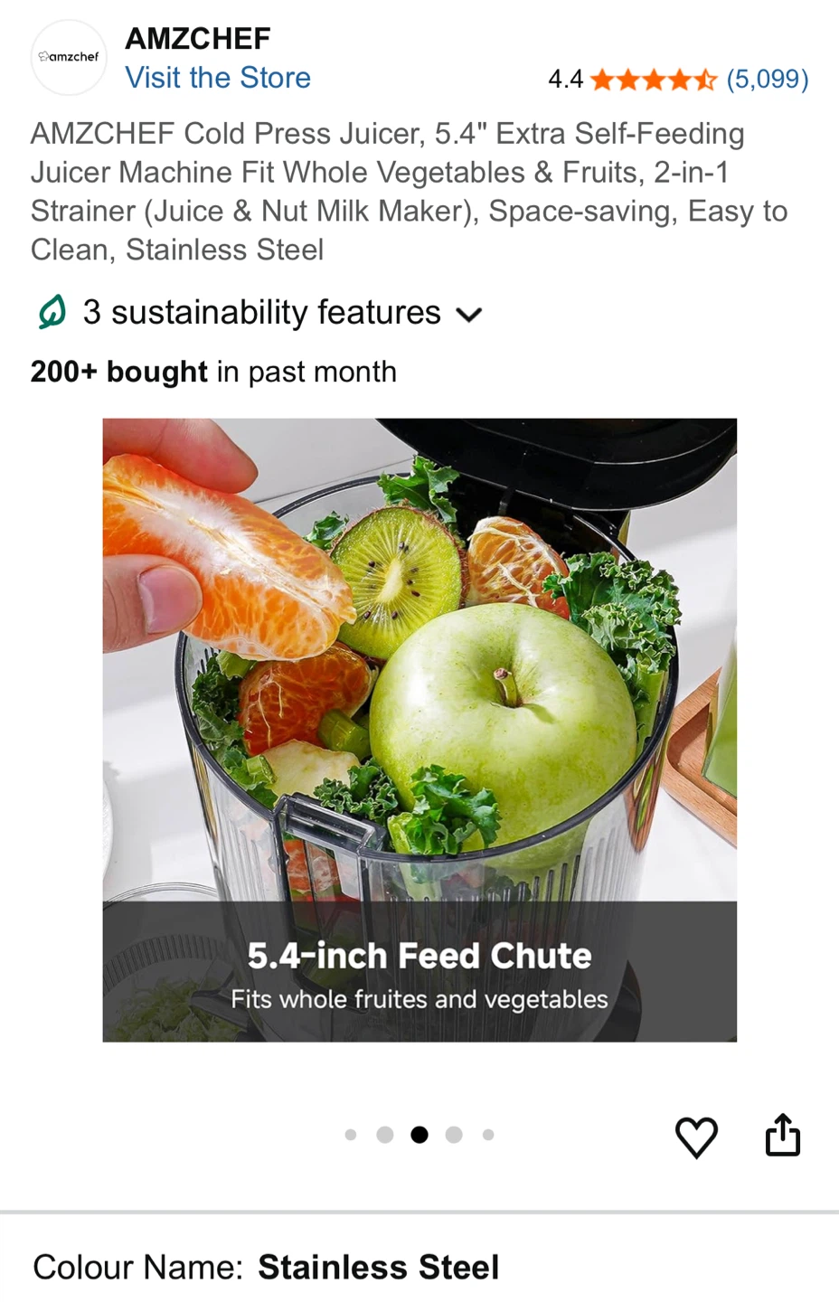 AMZCHEF Cold Press Juicer - photo 3