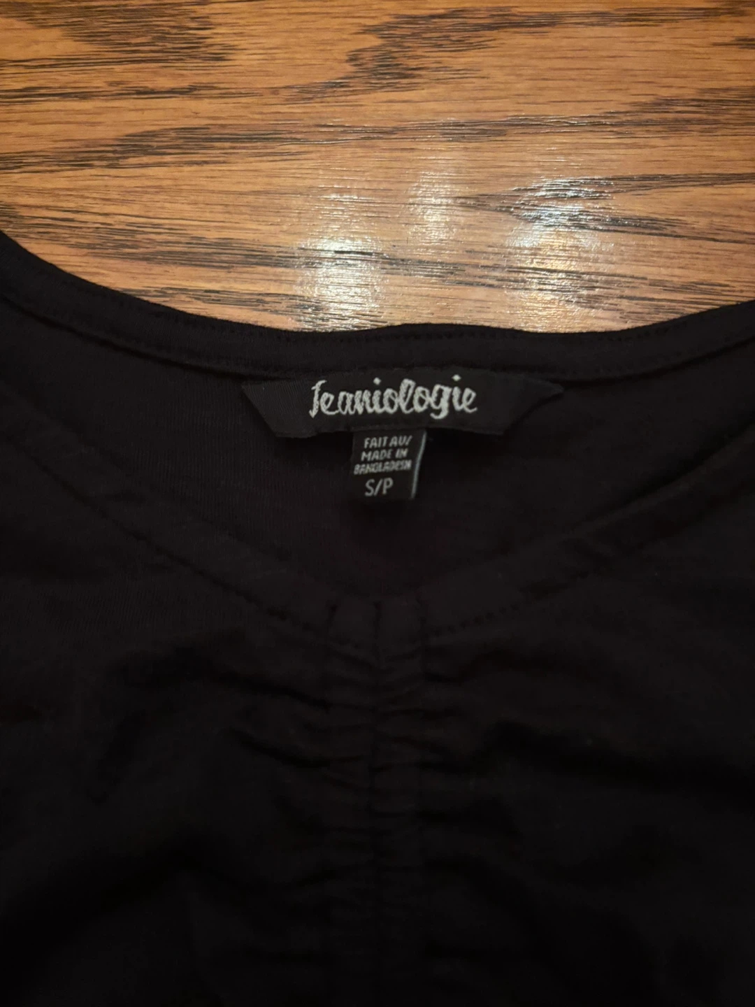 Black Ruched Crop Top - photo 2