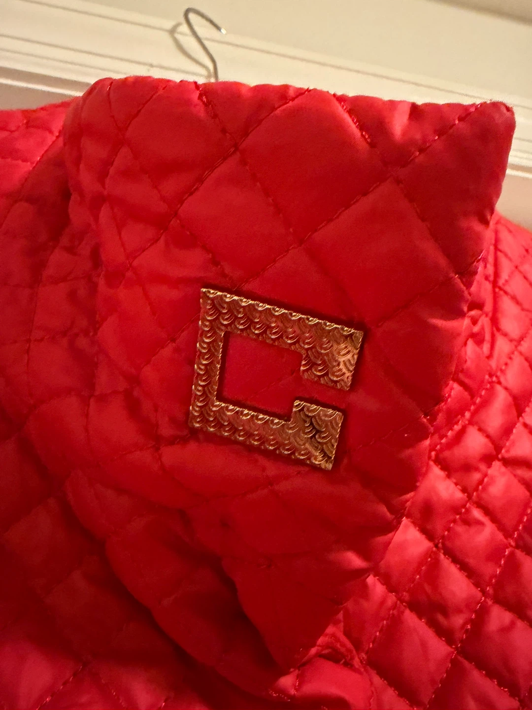 KR STATA Quilted Red Coat Jacket Size S - photo 5