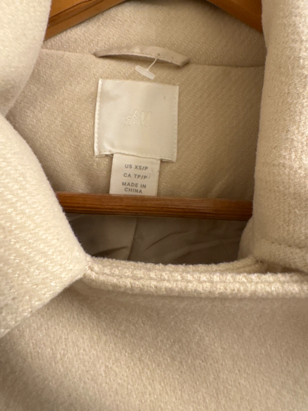 H&M Beige Asymmetrical Zip Moto Jacket - XS - photo 3