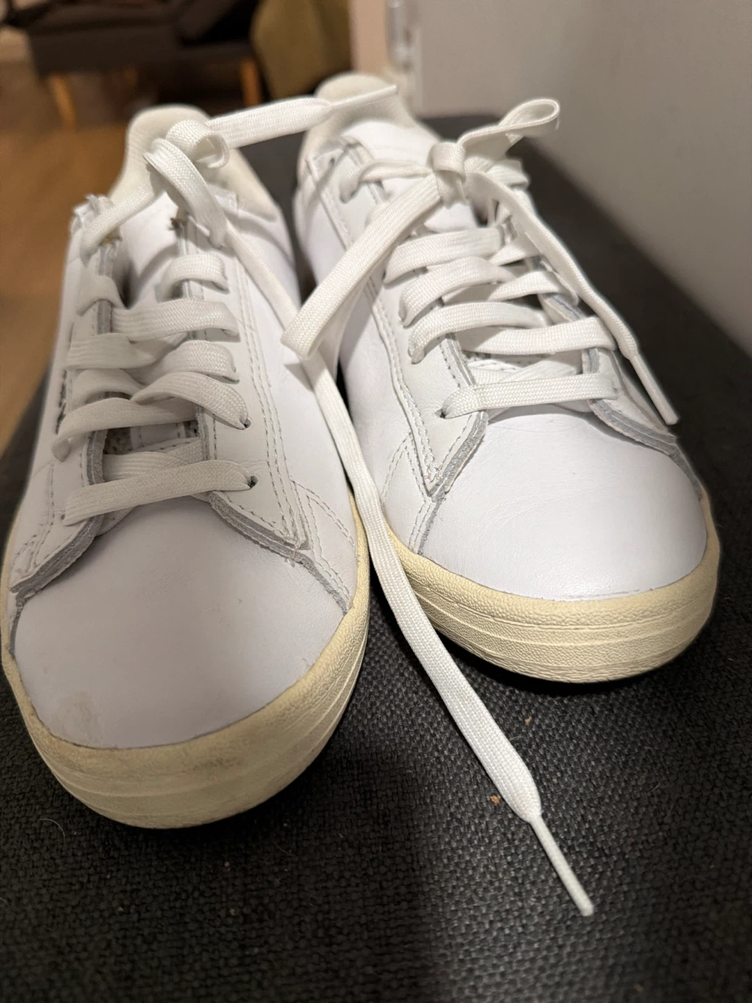 Mens Adidas White Leather Campus Sneakers size 7 - photo 2