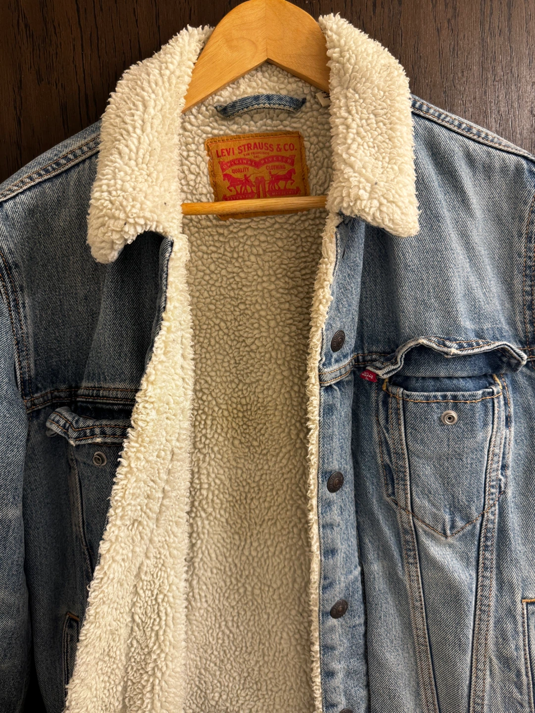 Levi's Denim Sherpa Lined Trucker Jacket - photo 2