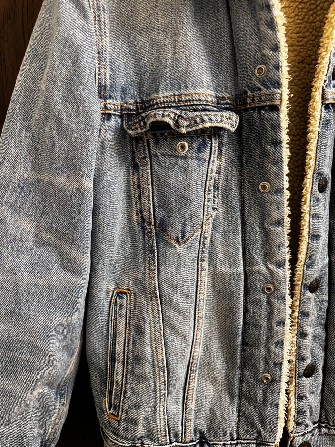 Levi's Denim Sherpa Lined Trucker Jacket - photo 5