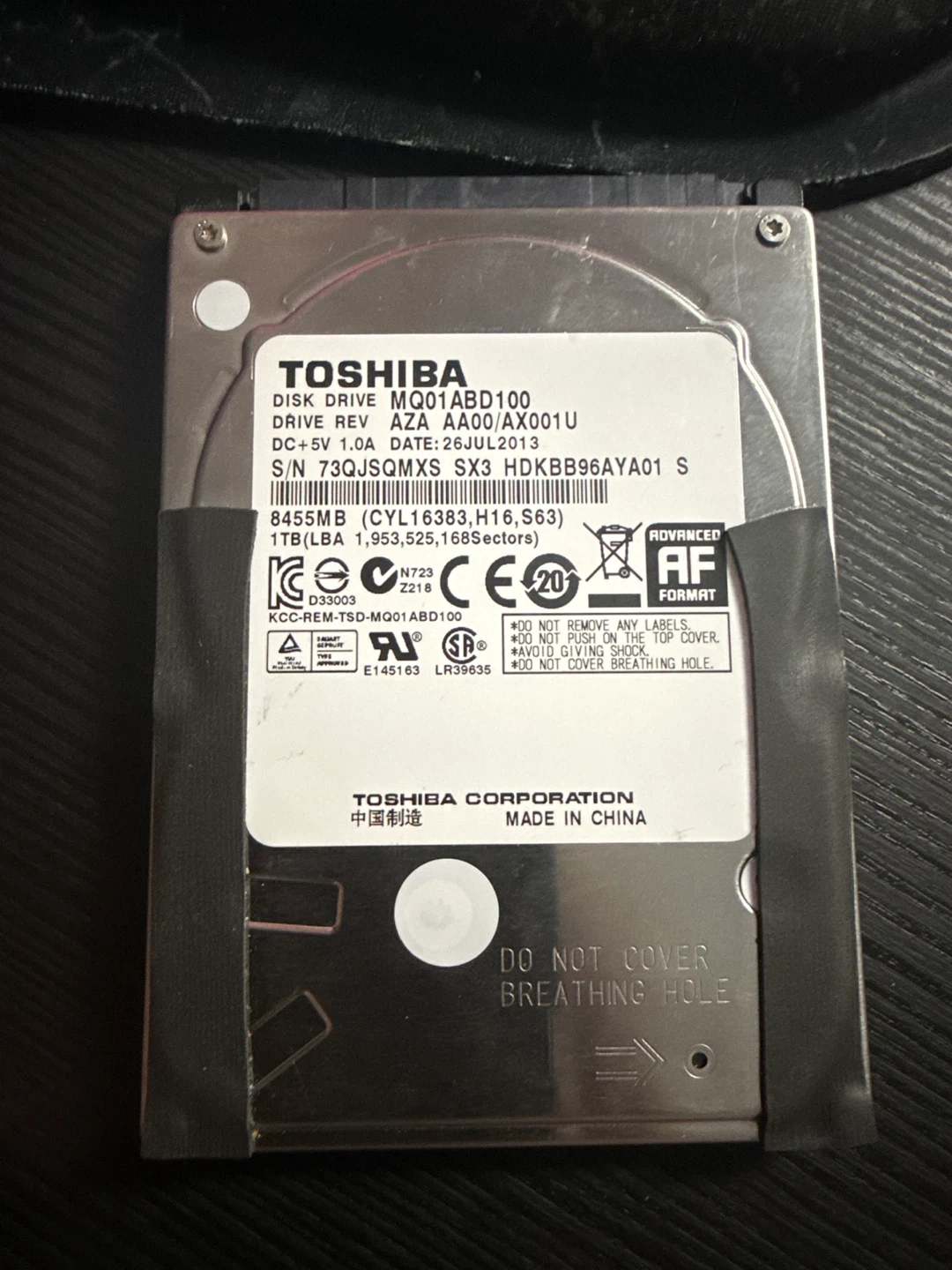 TOSHIBA 1TB Internal Hard Drive