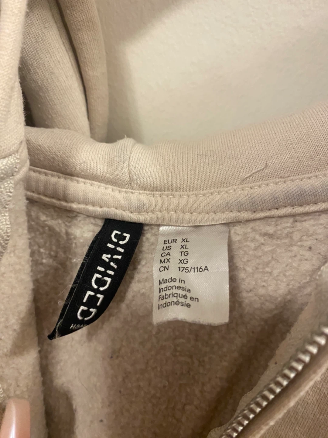 Divided by H&M Beige Zip-Up Hoodie - photo 3
