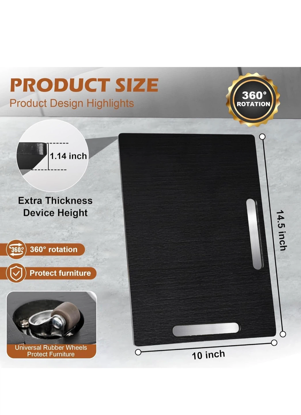 Black Sliding Tray for Coffee Maker or Small Appliances - photo 2