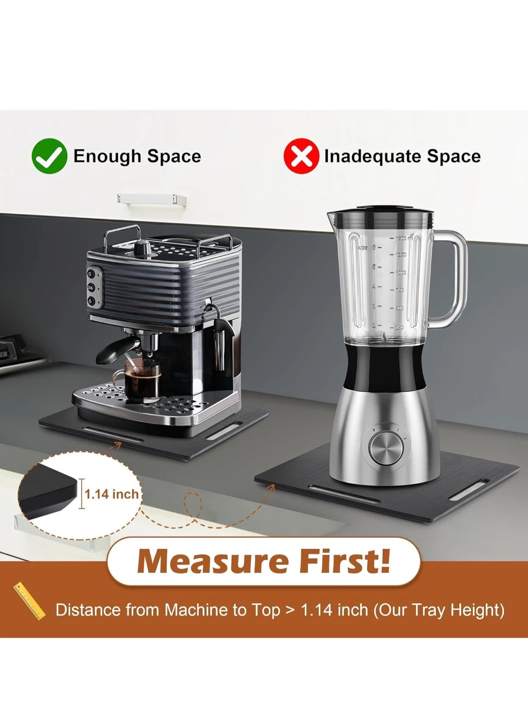 Black Sliding Tray for Coffee Maker or Small Appliances - photo 4