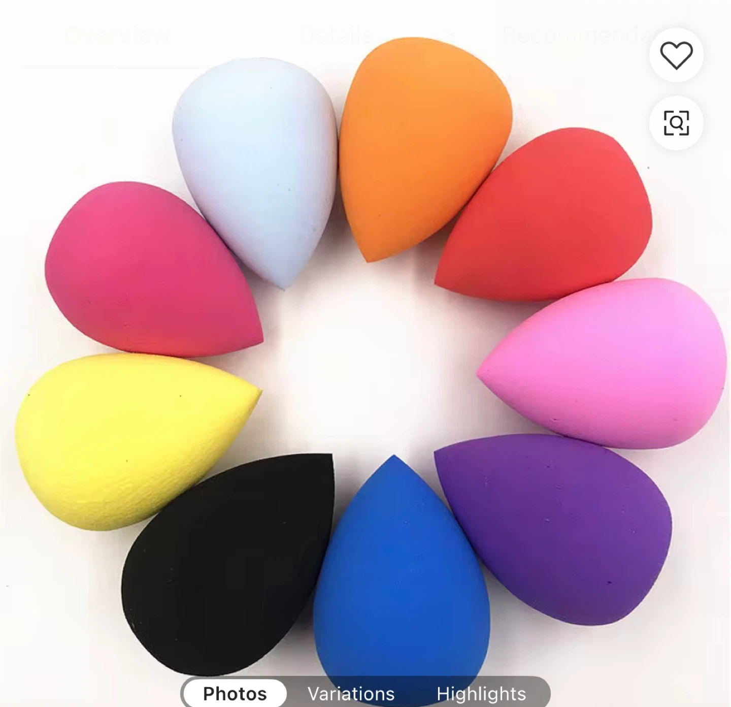 Set of 10 Makeup Sponges