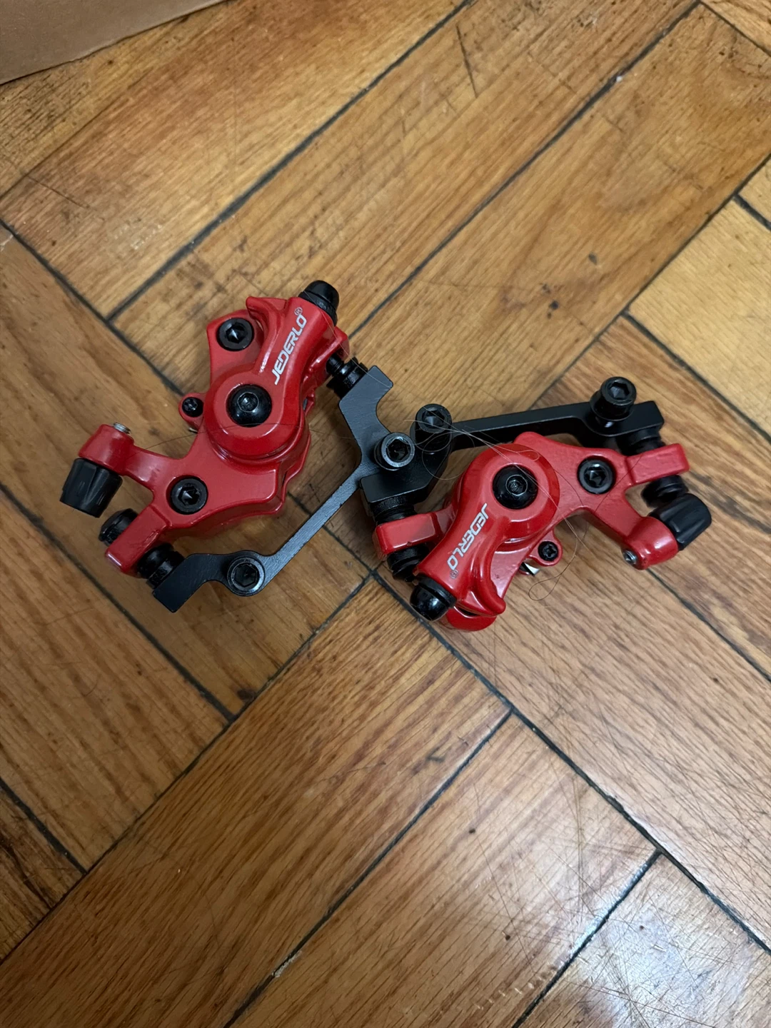 JEDERLO Red Mechanical Disc Brake Calipers for Bicycle