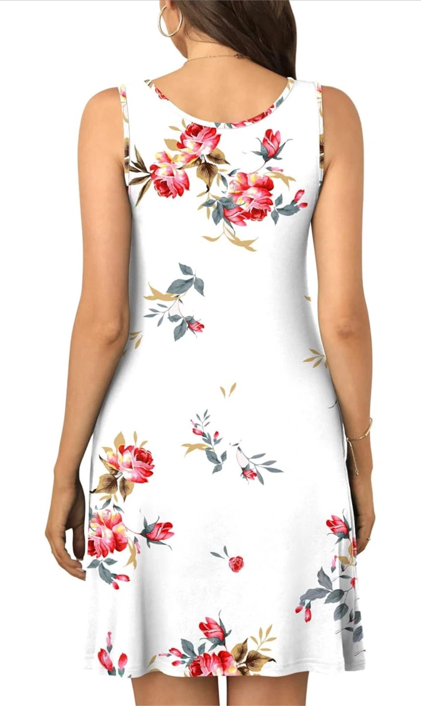 NEW! ALIGADUO Sleeveless Floral Print Dress with Pockets - photo 3