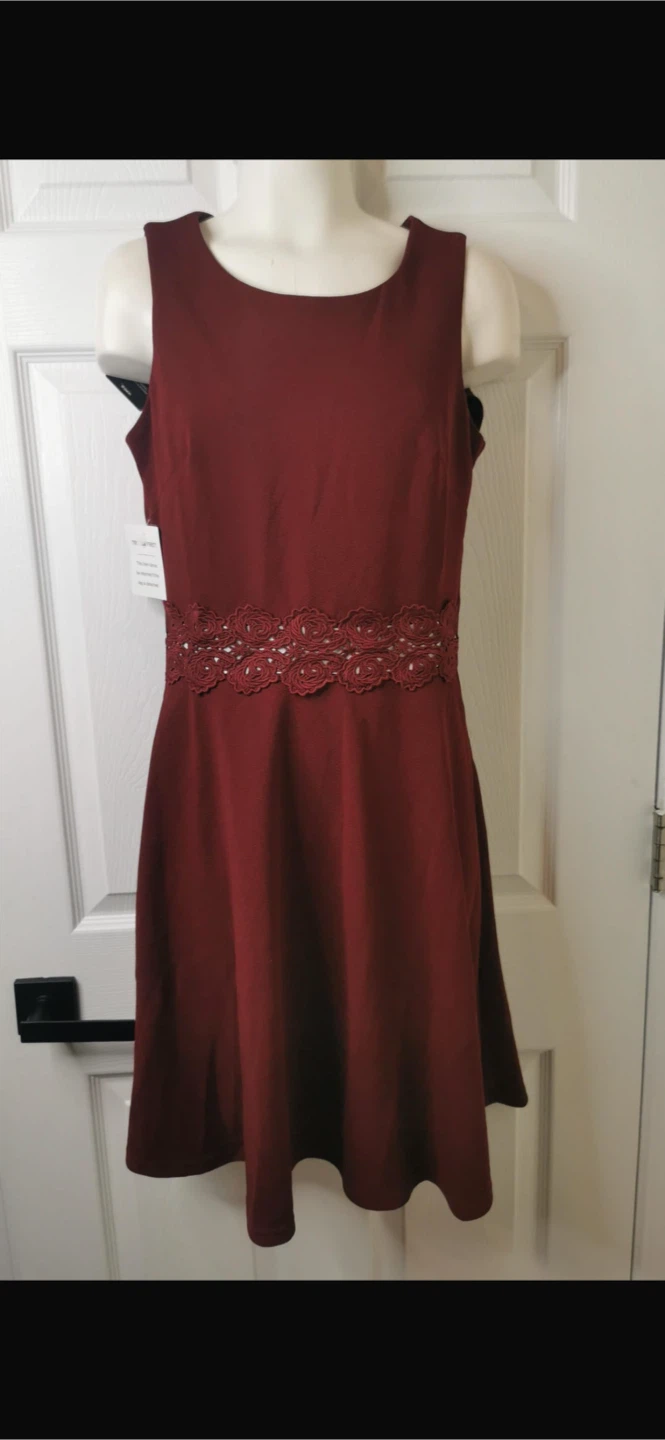 NEW! Owin Women's Sleeveless Lace Waist Fit and Flare Dress - photo 4