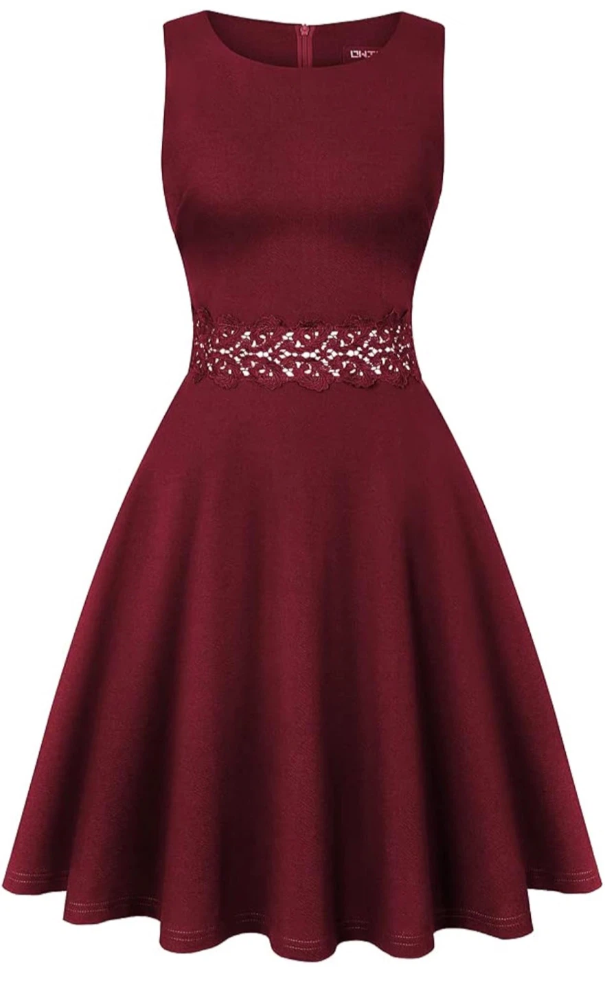 NEW! Owin Women's Sleeveless Lace Waist Fit and Flare Dress - photo 2