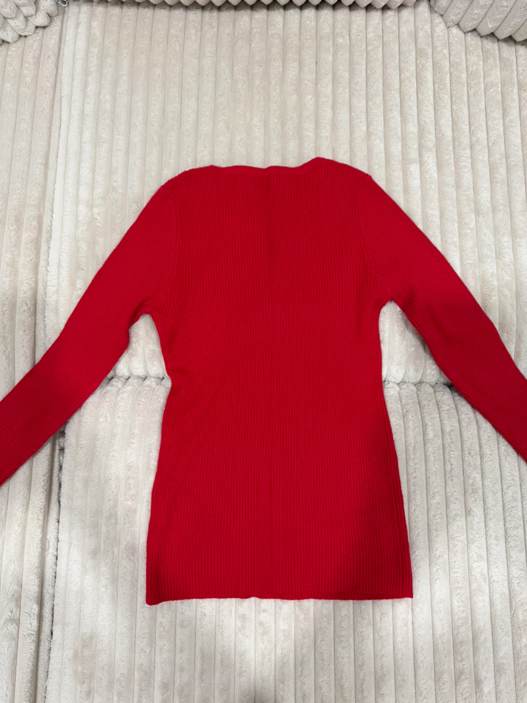 ACDC DREAMS Red Ribbed Henley Long Sleeve Shirt - photo 2