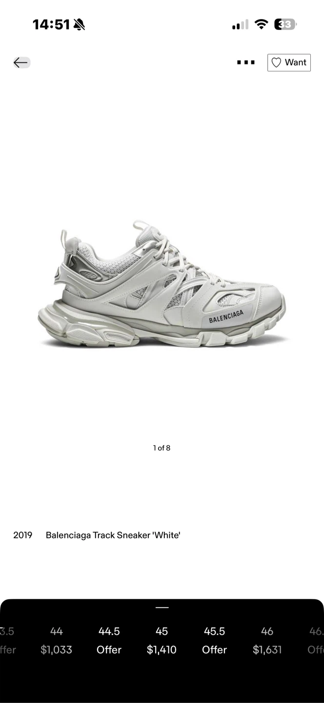 Balenciaga Track Sneaker White Size 45 - photo 4