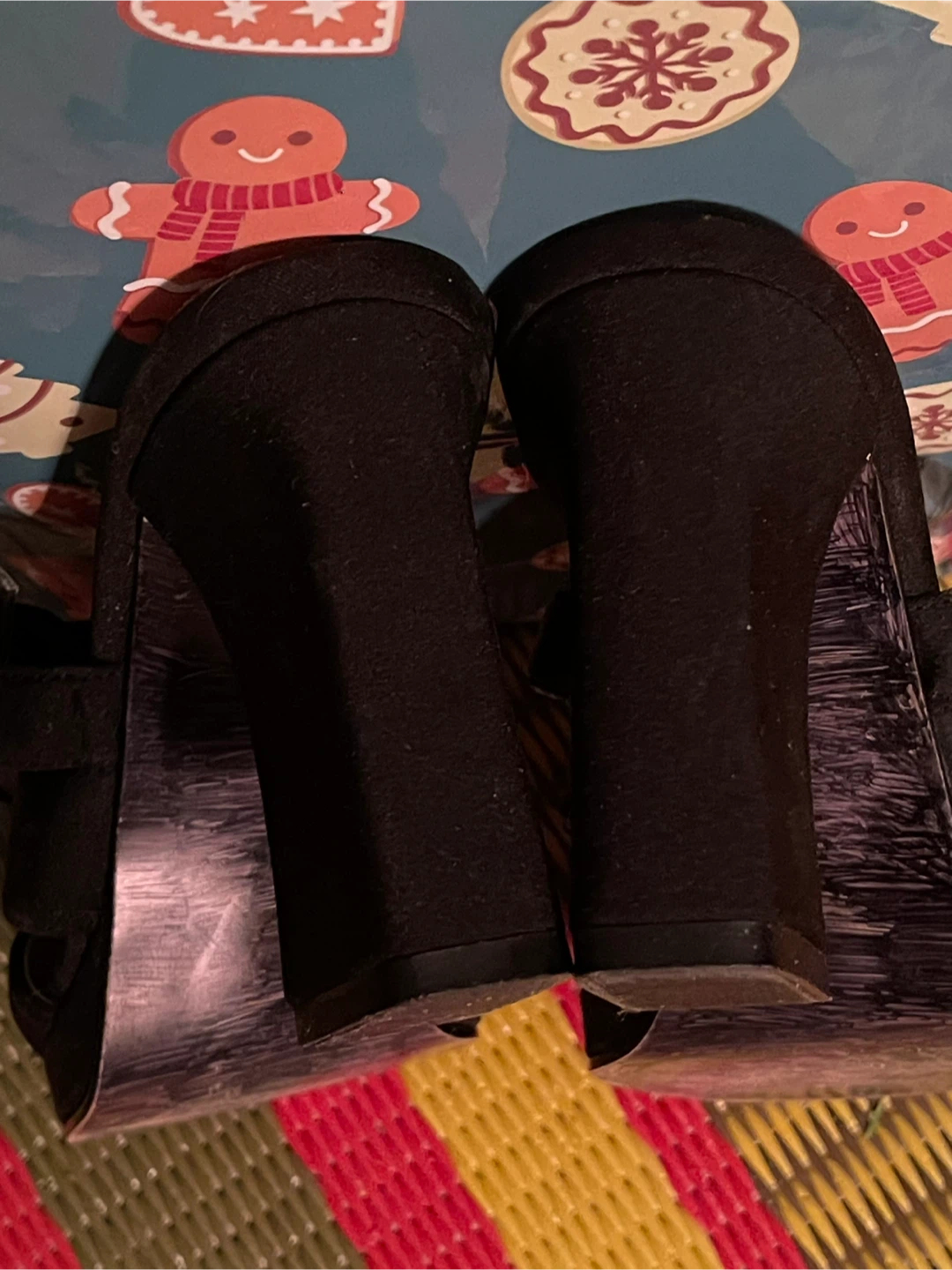 SAM & LIBBY Black Strappy Block Heel Sandals - photo 4