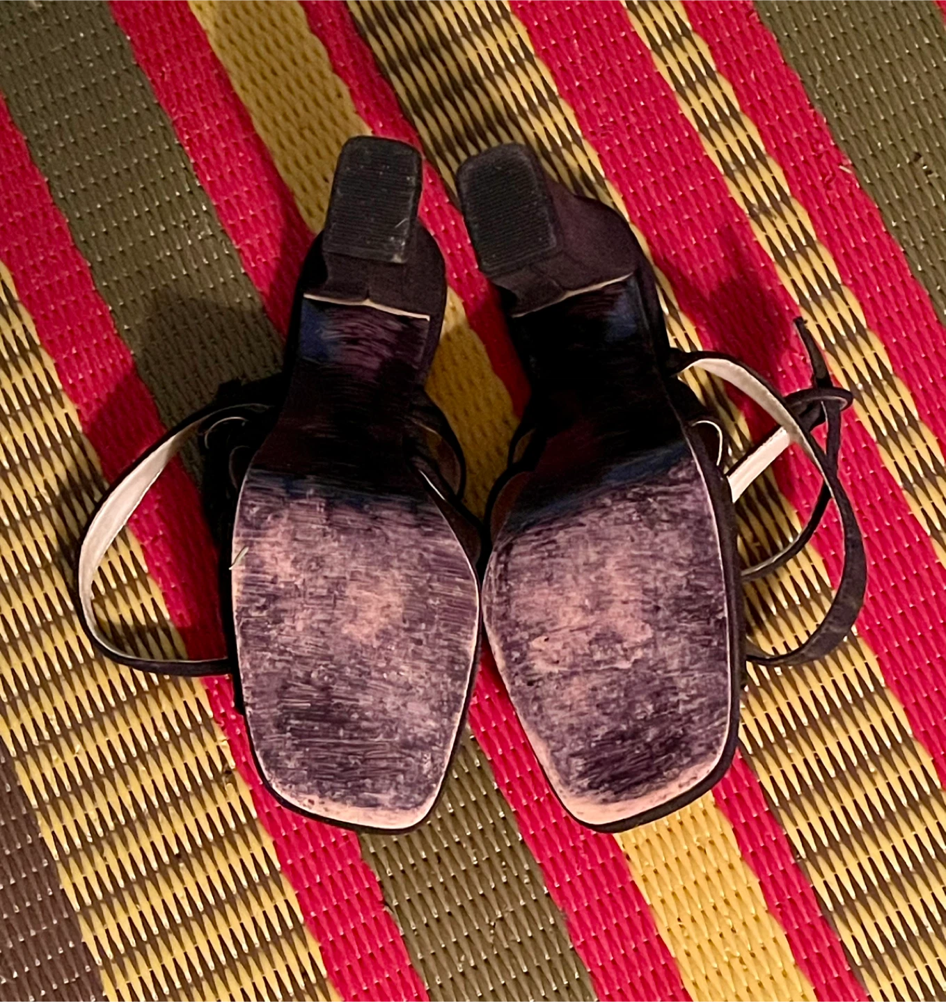 SAM & LIBBY Black Strappy Block Heel Sandals - photo 3