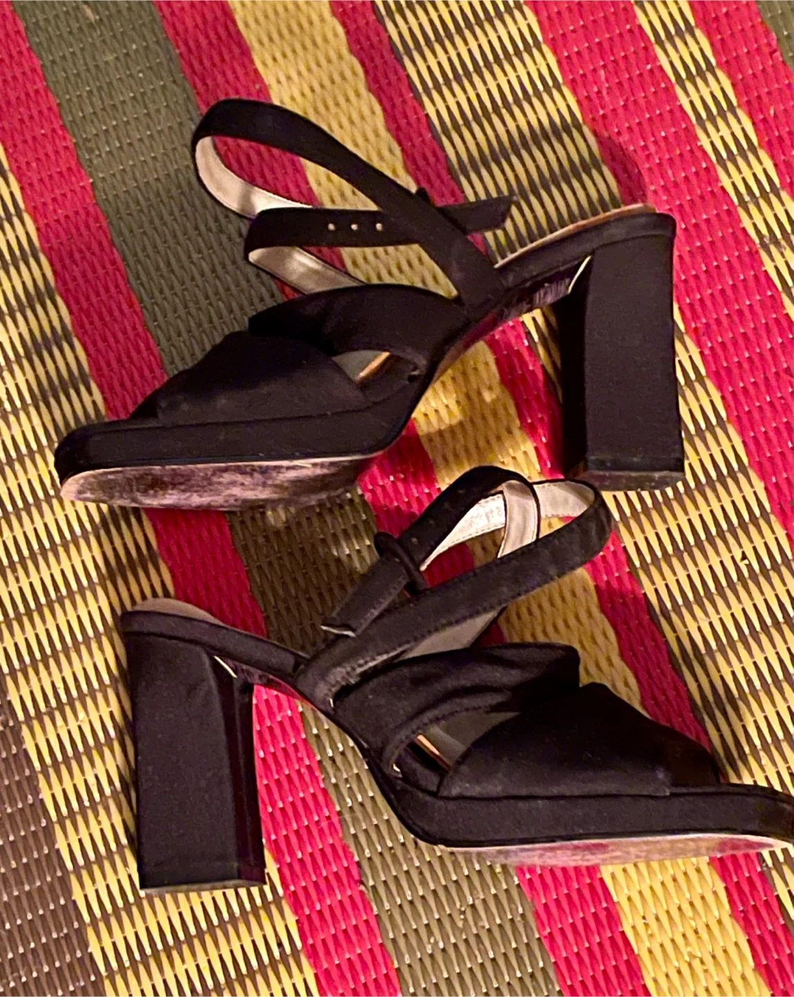 SAM & LIBBY Black Strappy Block Heel Sandals - photo 2