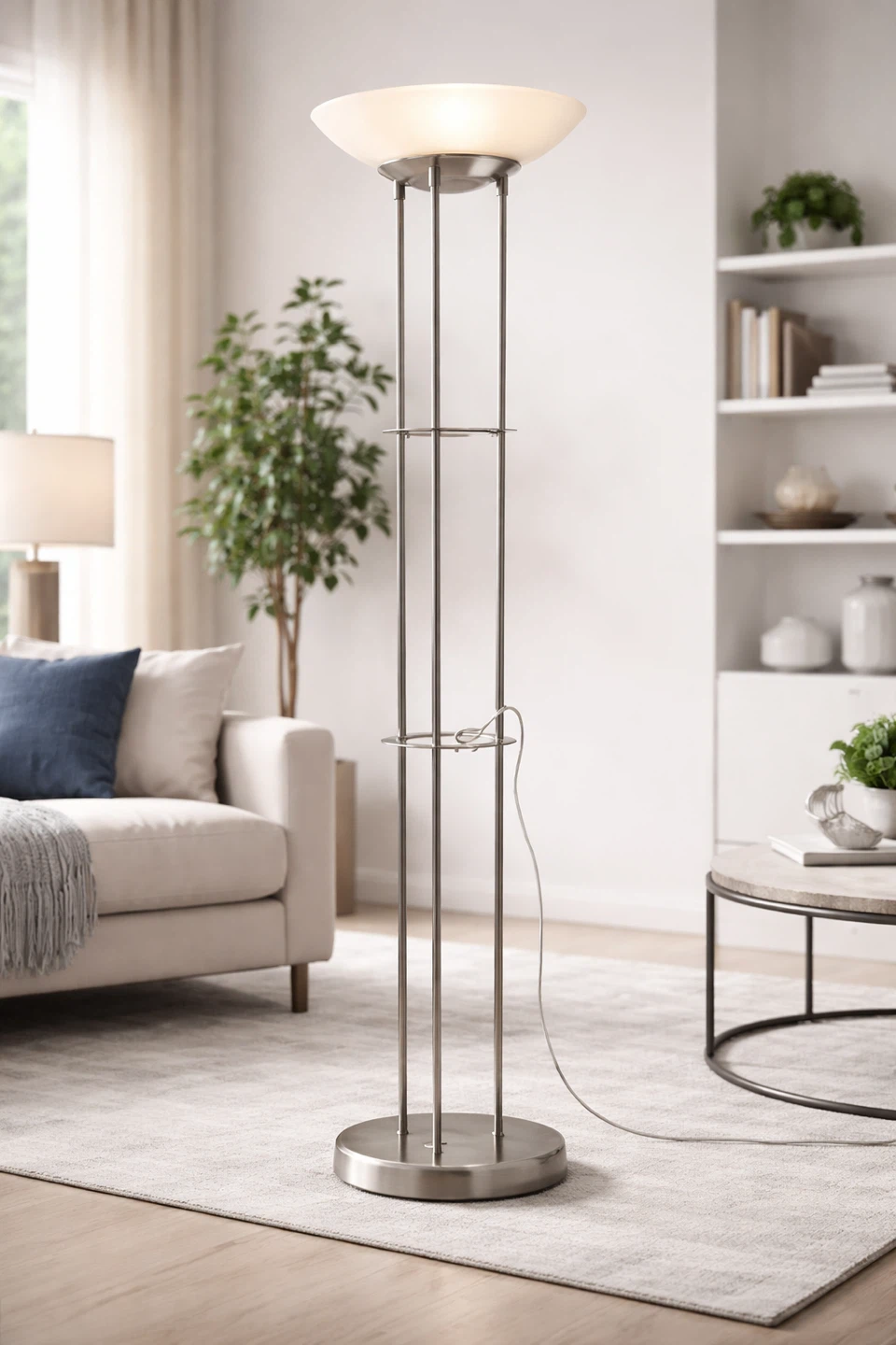 Modern Floor Lamp with Frosted Shade