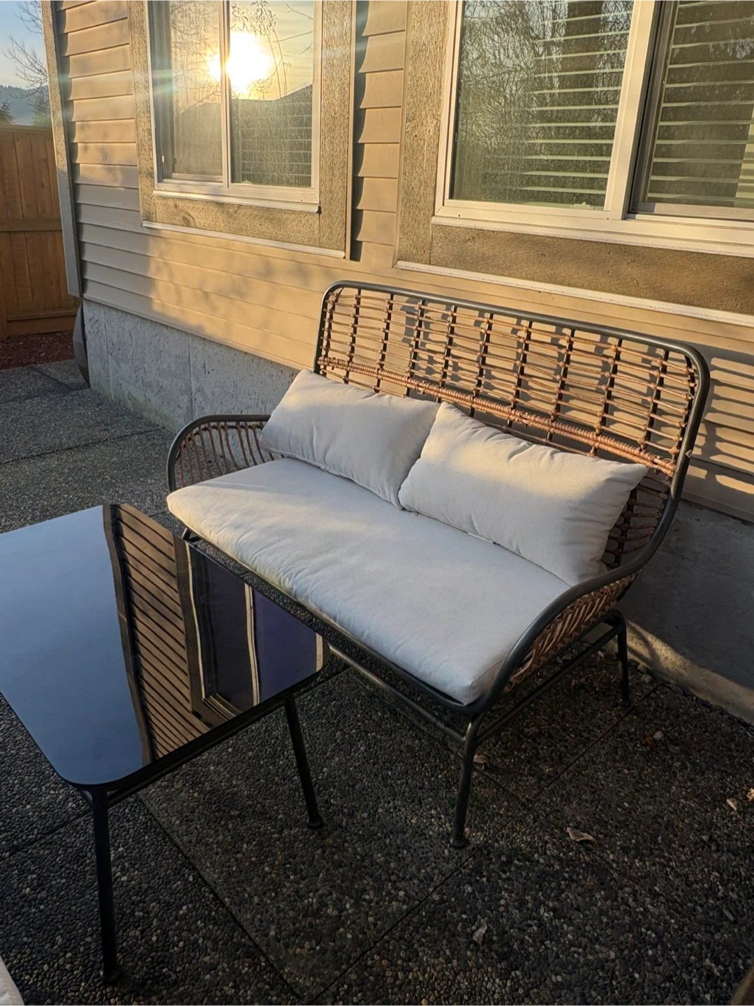 Wicker Patio Set with Loveseat, Chairs, and Coffee Table - photo 3
