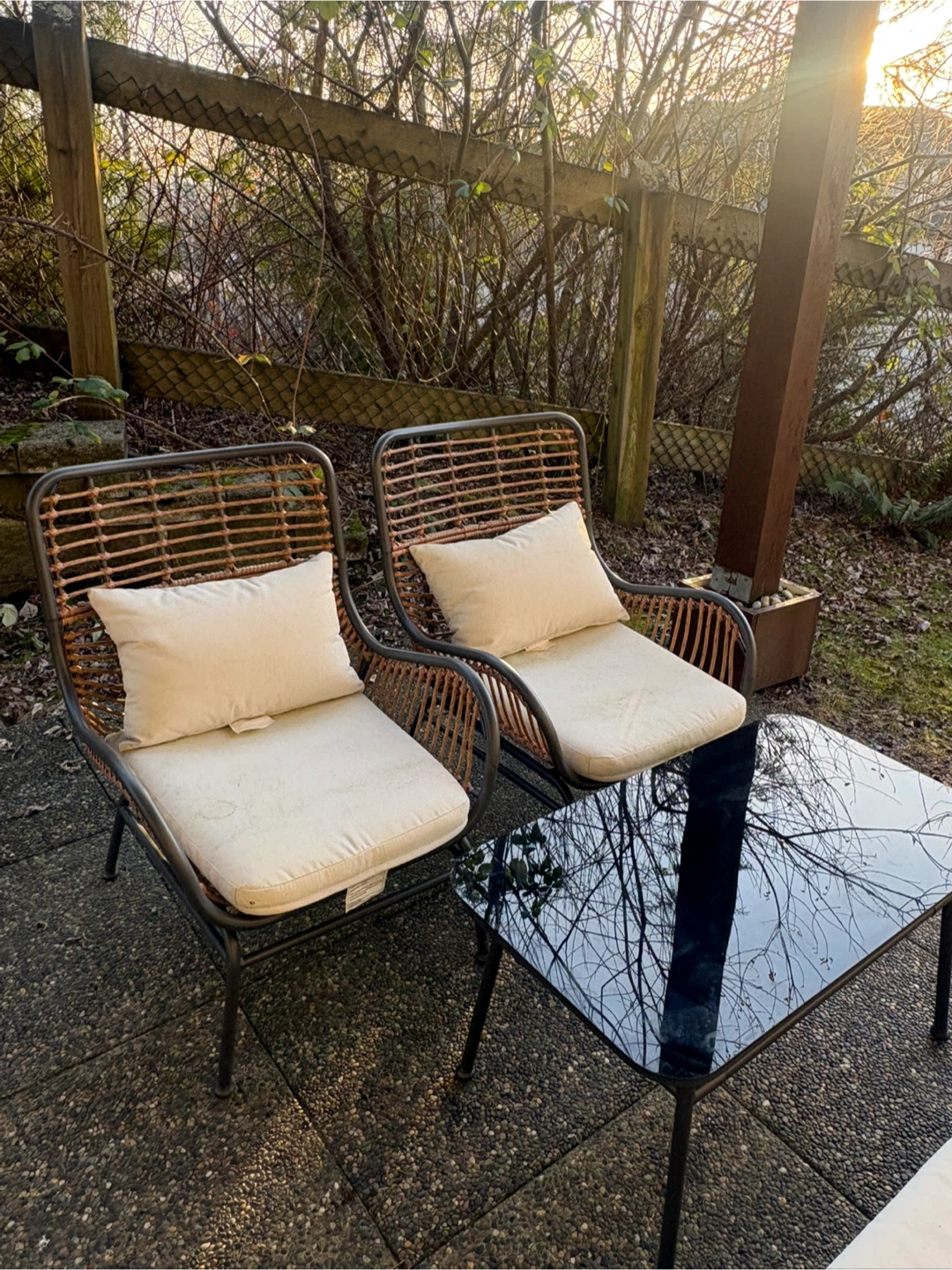 Wicker Patio Set with Loveseat, Chairs, and Coffee Table - photo 2