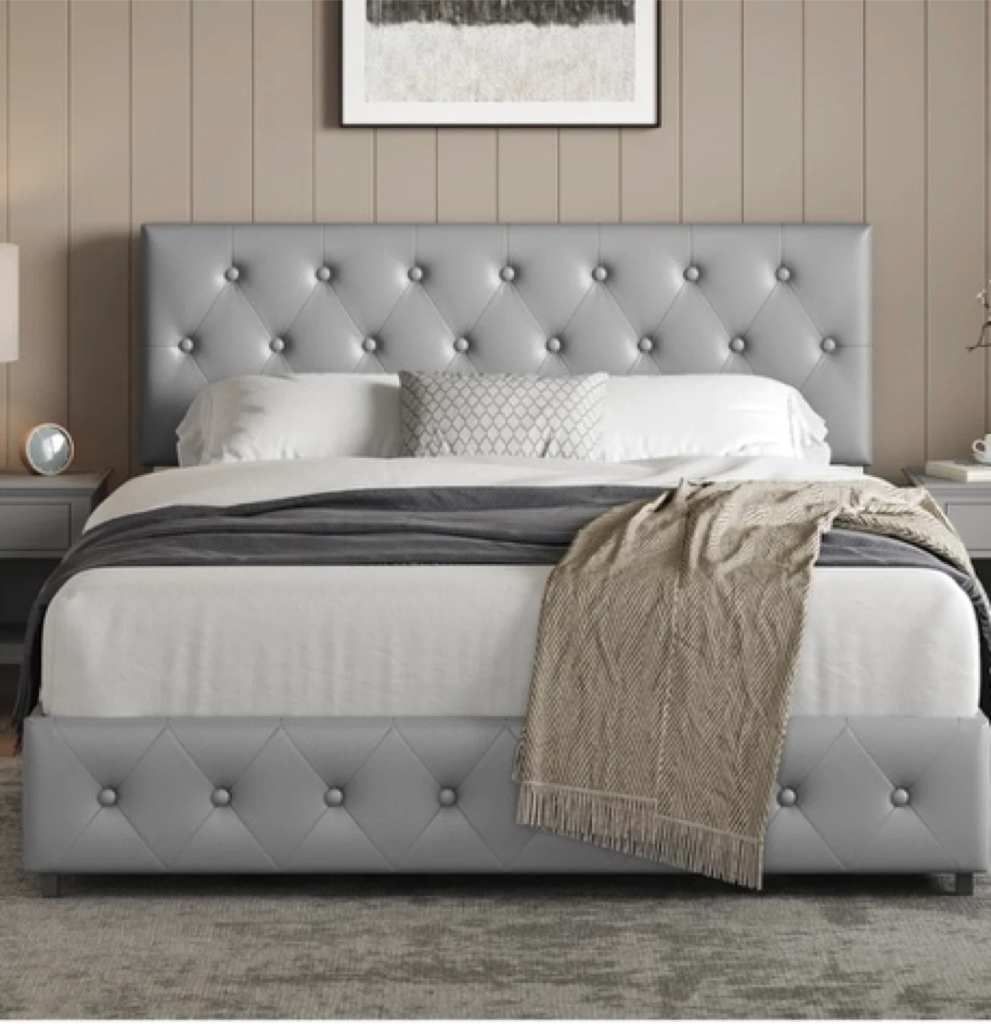 Yaheetech Faux Leather Queen,  (BRAND NEW IN BOX)SOLD !