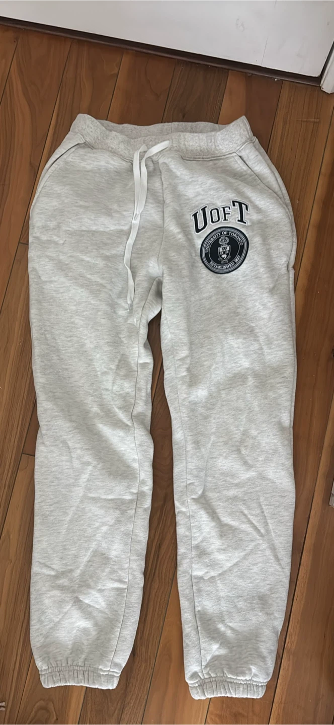 Fleeced University of Toronto UofT Grey Sweatpants Size M