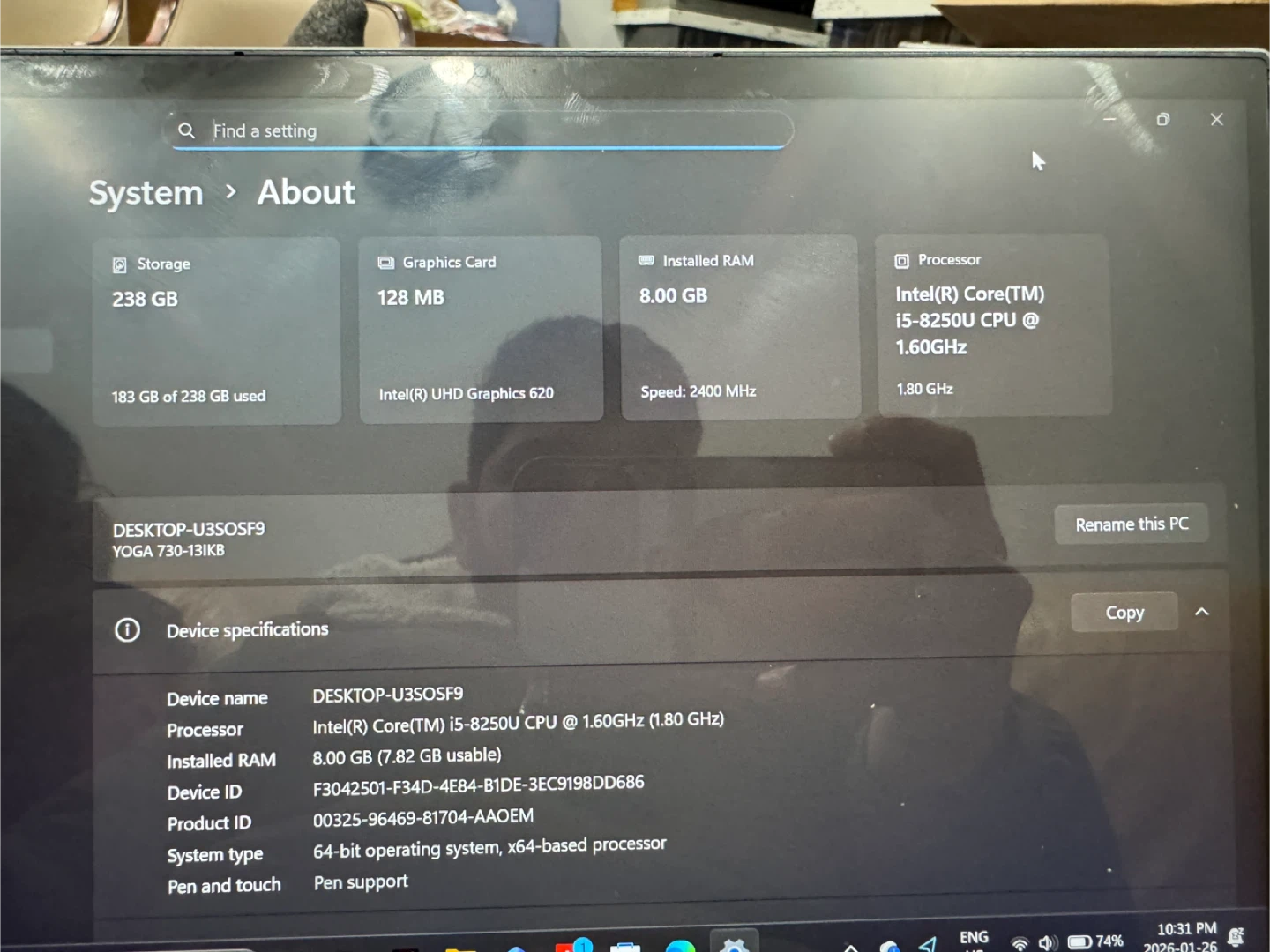Lenovo Yoga 730-13IKB Laptop - photo 2