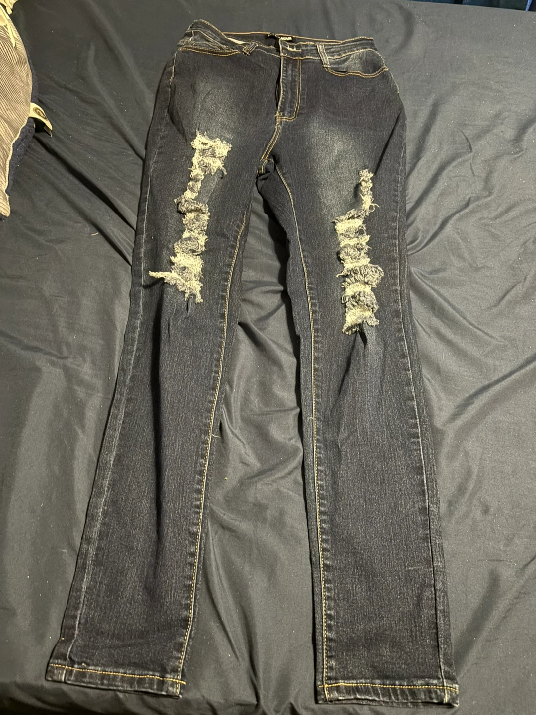 Fashion Nova Ripped Flare Jeans Size 1X