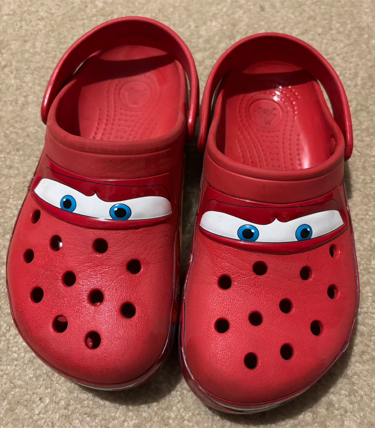 Crocs Lightning McQueen Clogs Size 5 Toddler/Youth