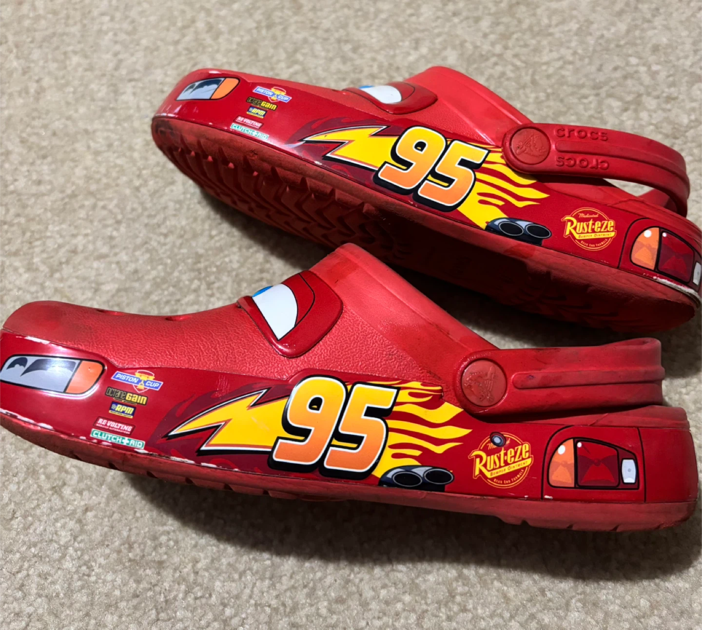 Crocs Lightning McQueen Clogs Size 5 Toddler/Youth - photo 3