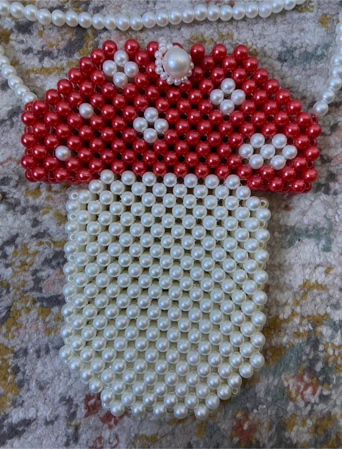 Beaded mushroom pouch - photo 4