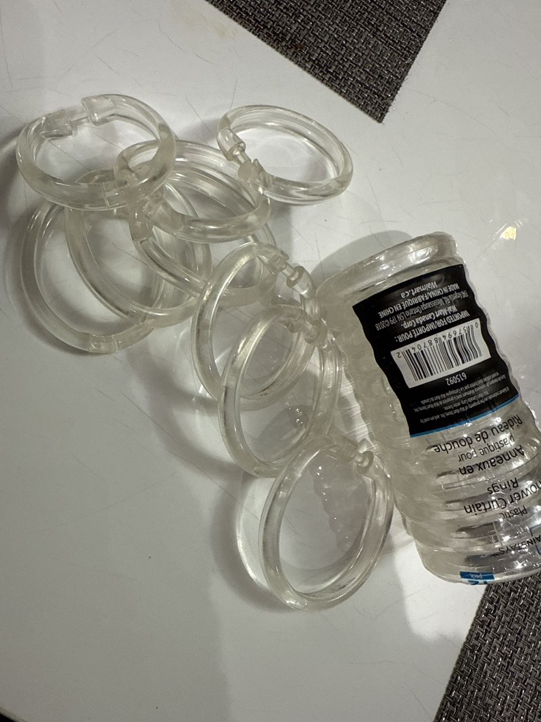 Mainstays Plastic Shower Curtain Rings