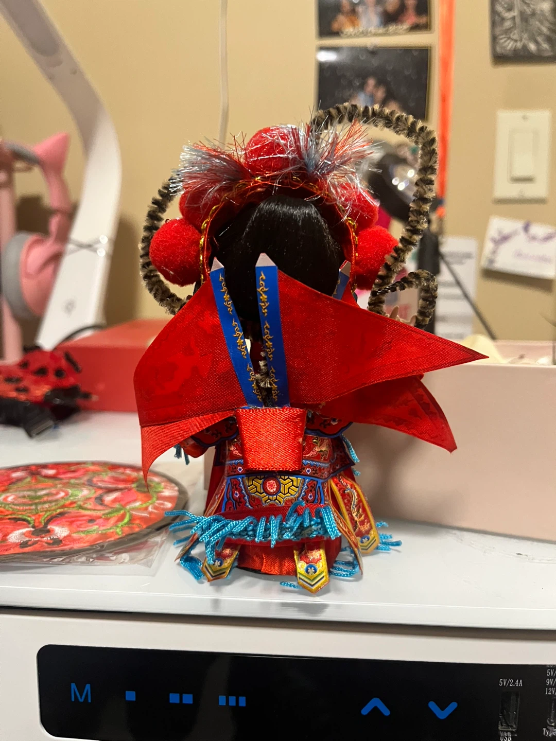 Collectible Chinese Opera Doll with Decorative Stick - photo 5