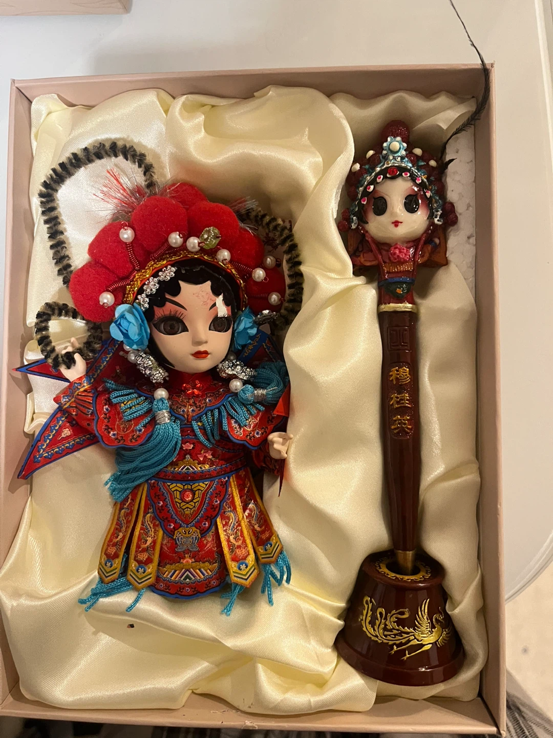 Collectible Chinese Opera Doll with Decorative Stick - photo 2