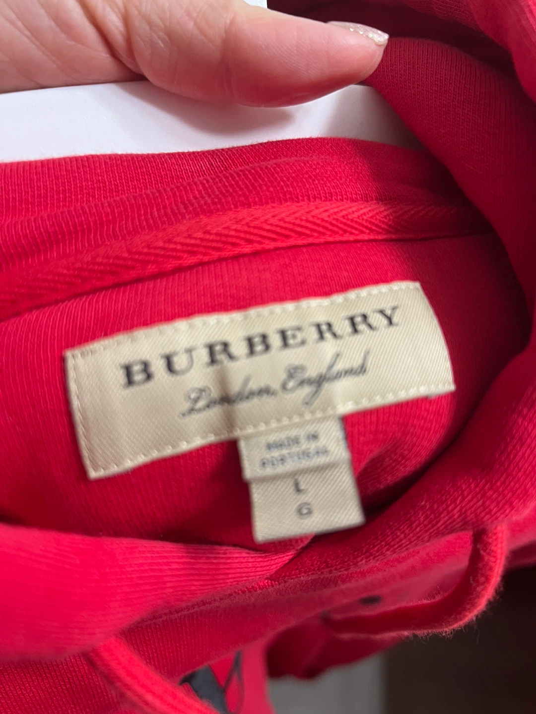 Burberry London England Red Hoodie Size L - photo 2