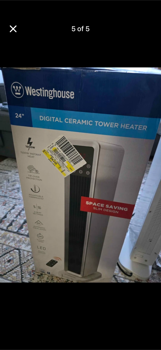 Westinghouse 24" Digital Ceramic Tower Heater with Remote - photo 5