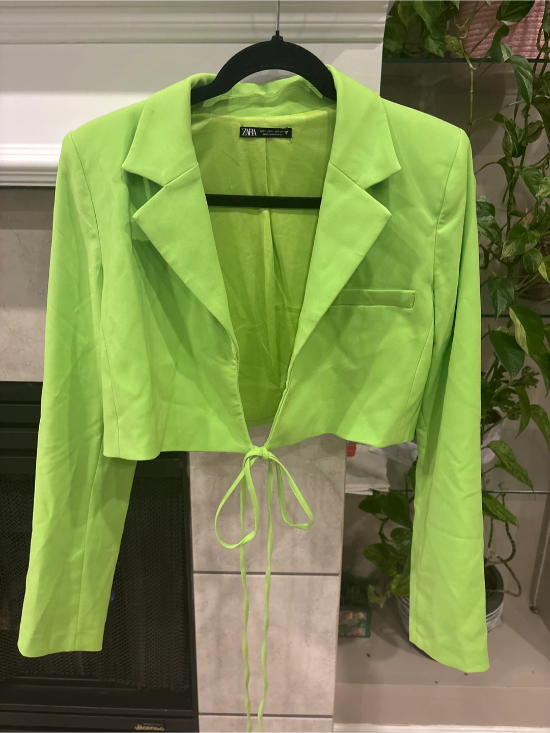 Zara Neon Green Cropped Blazer - photo 5