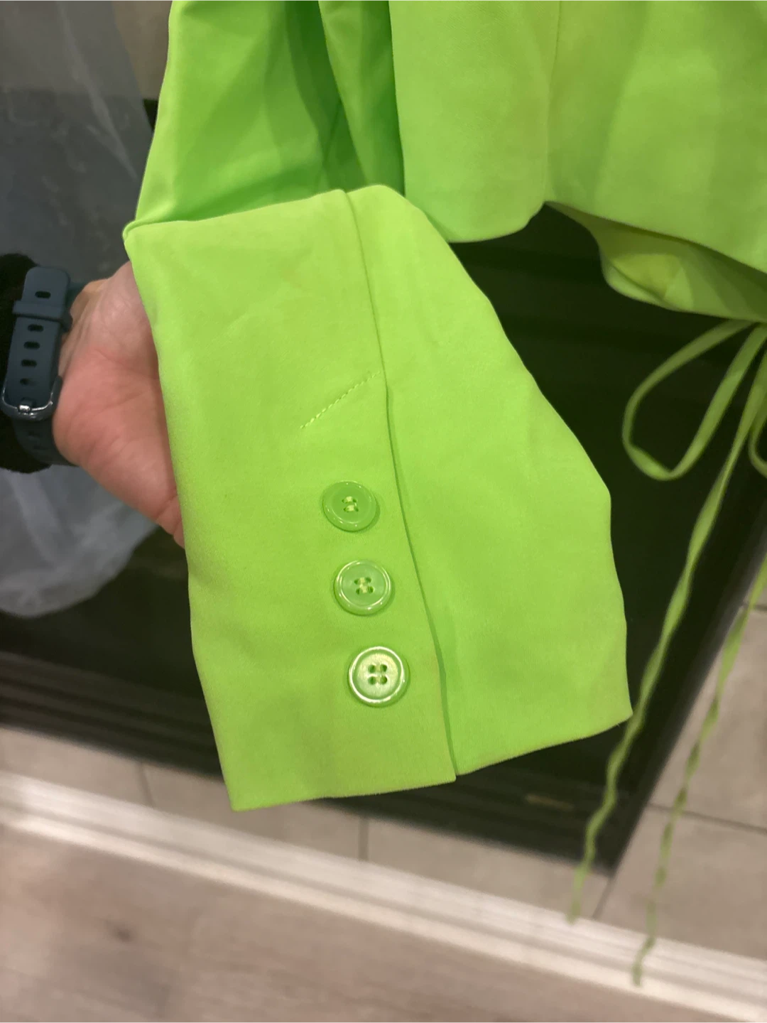 Zara Neon Green Cropped Blazer - photo 3