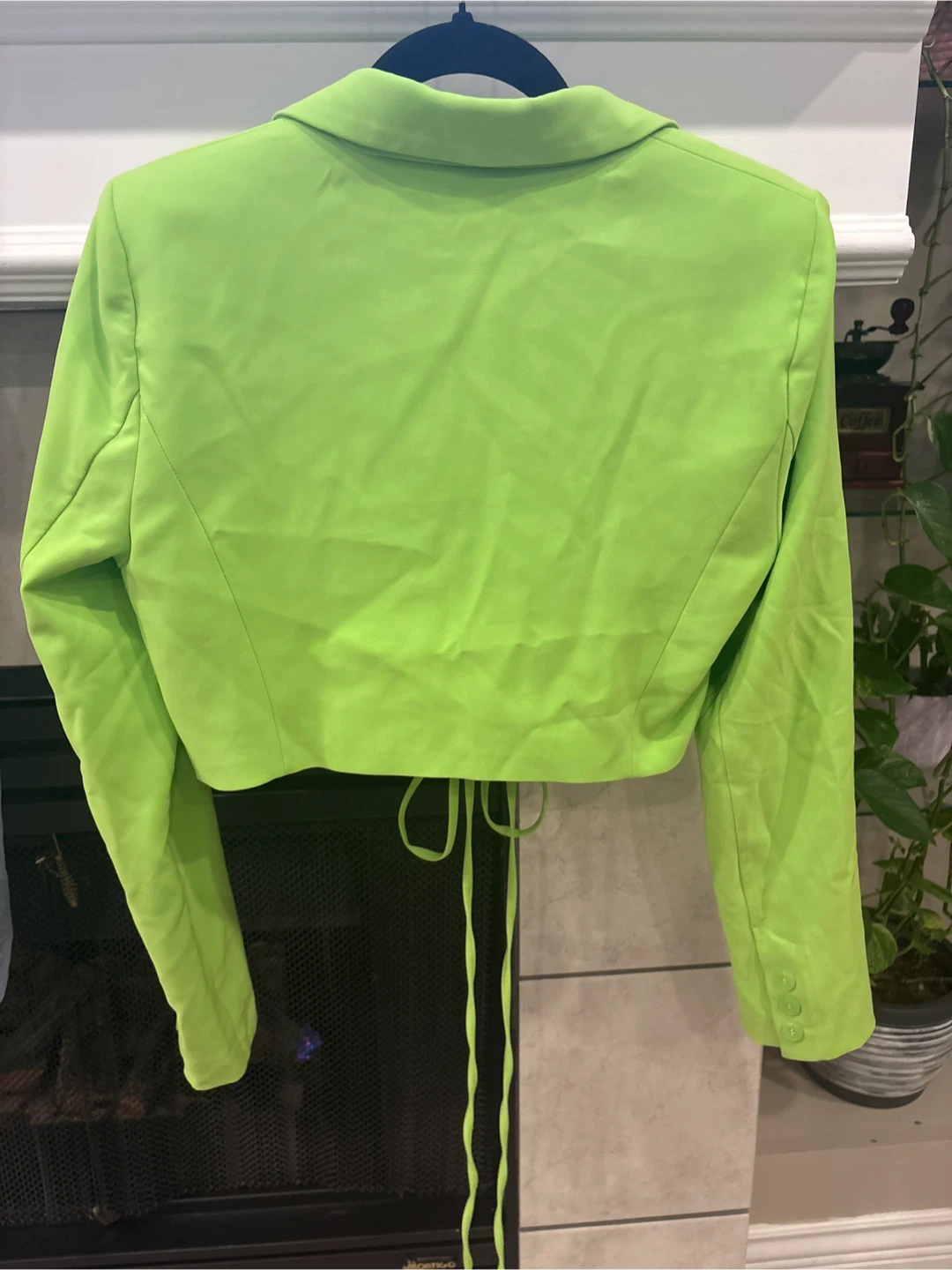 Zara Neon Green Cropped Blazer - photo 4