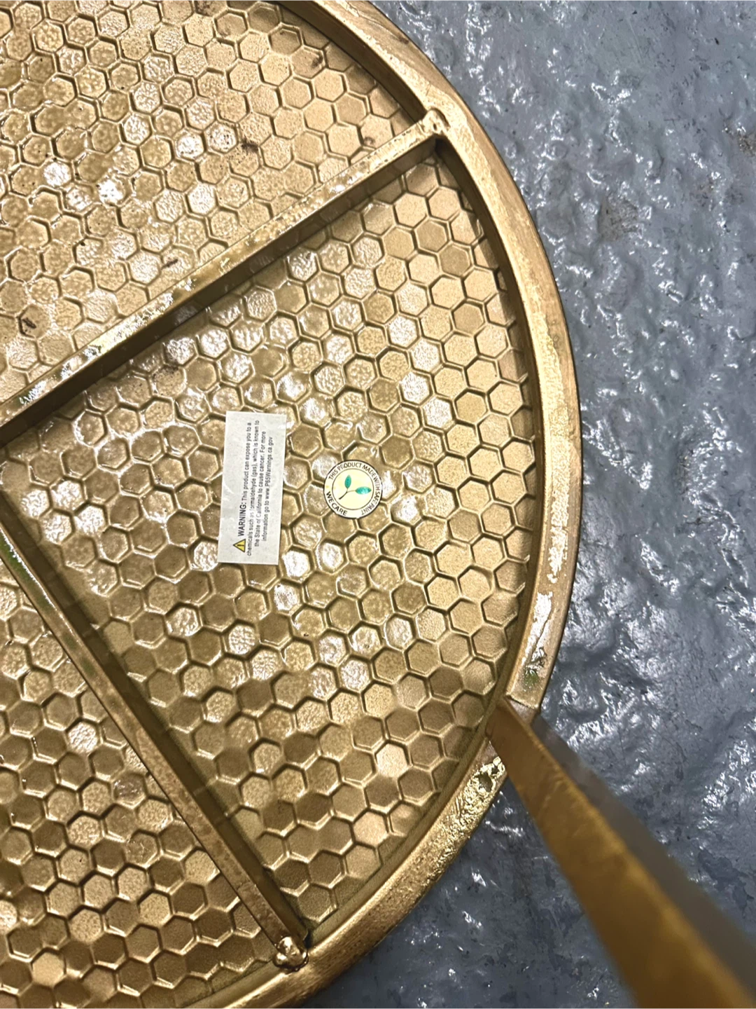 Gold Hexagonal Accent Side Table - photo 5
