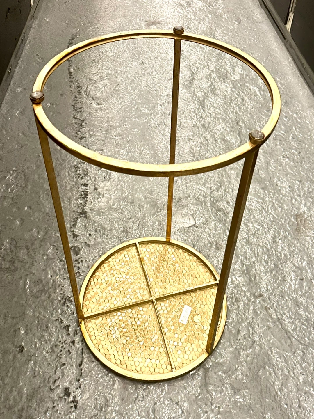 Gold Hexagonal Accent Side Table - photo 4