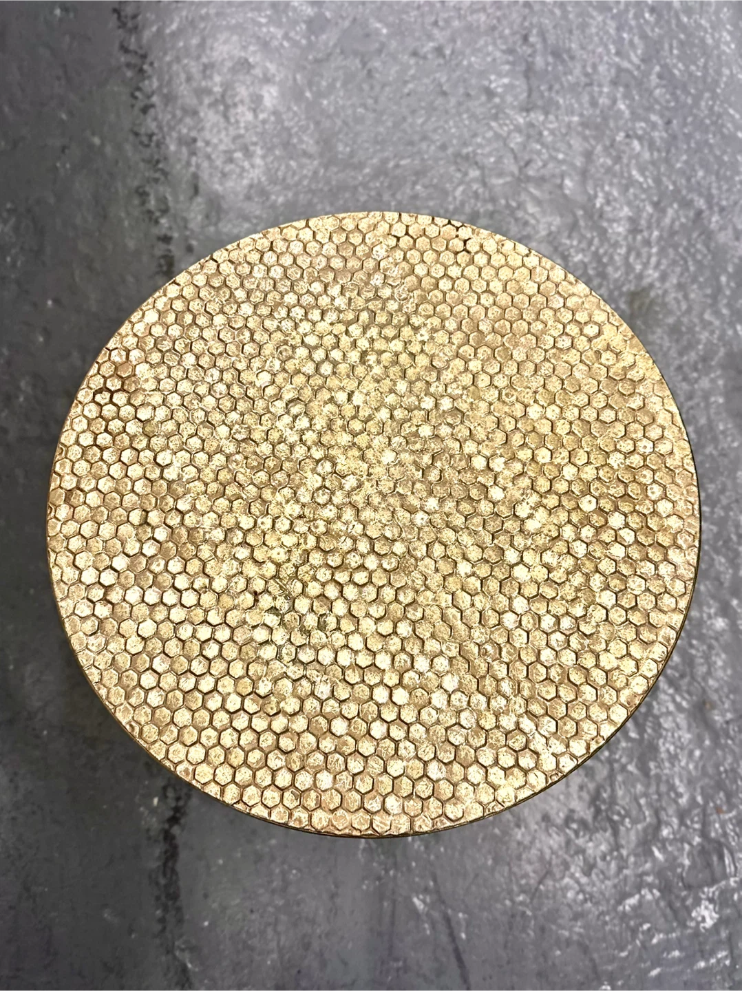 Gold Hexagonal Accent Side Table - photo 3