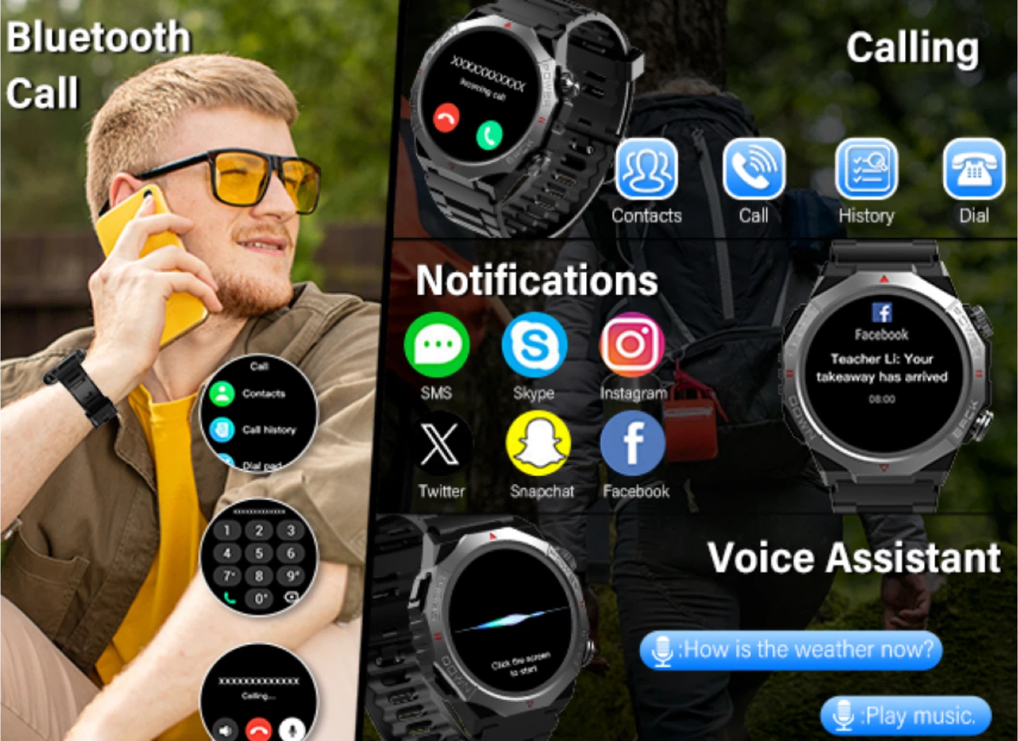 Military Smart Watches for Men (Answer/Make Call - photo 4