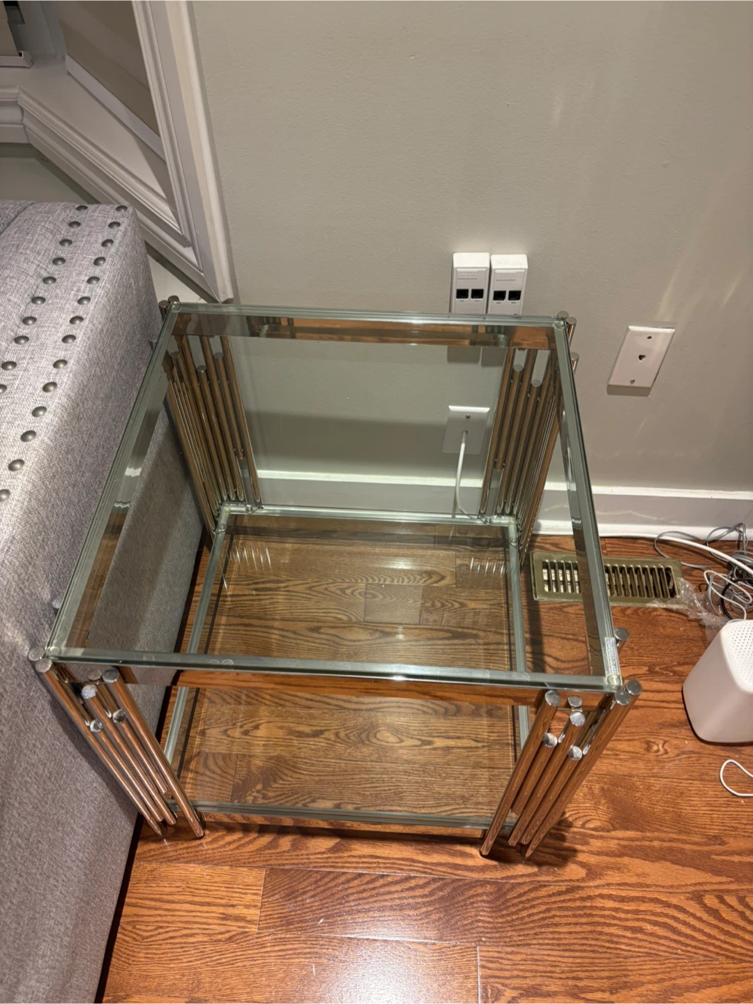Glass and Chrome Coffee Table - photo 4
