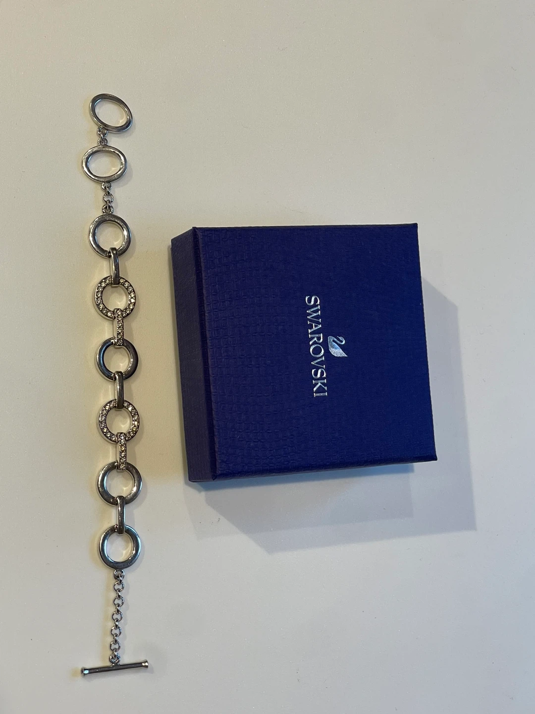 Swarovski Crystal Link Bracelet with Toggle Clasp - photo 2
