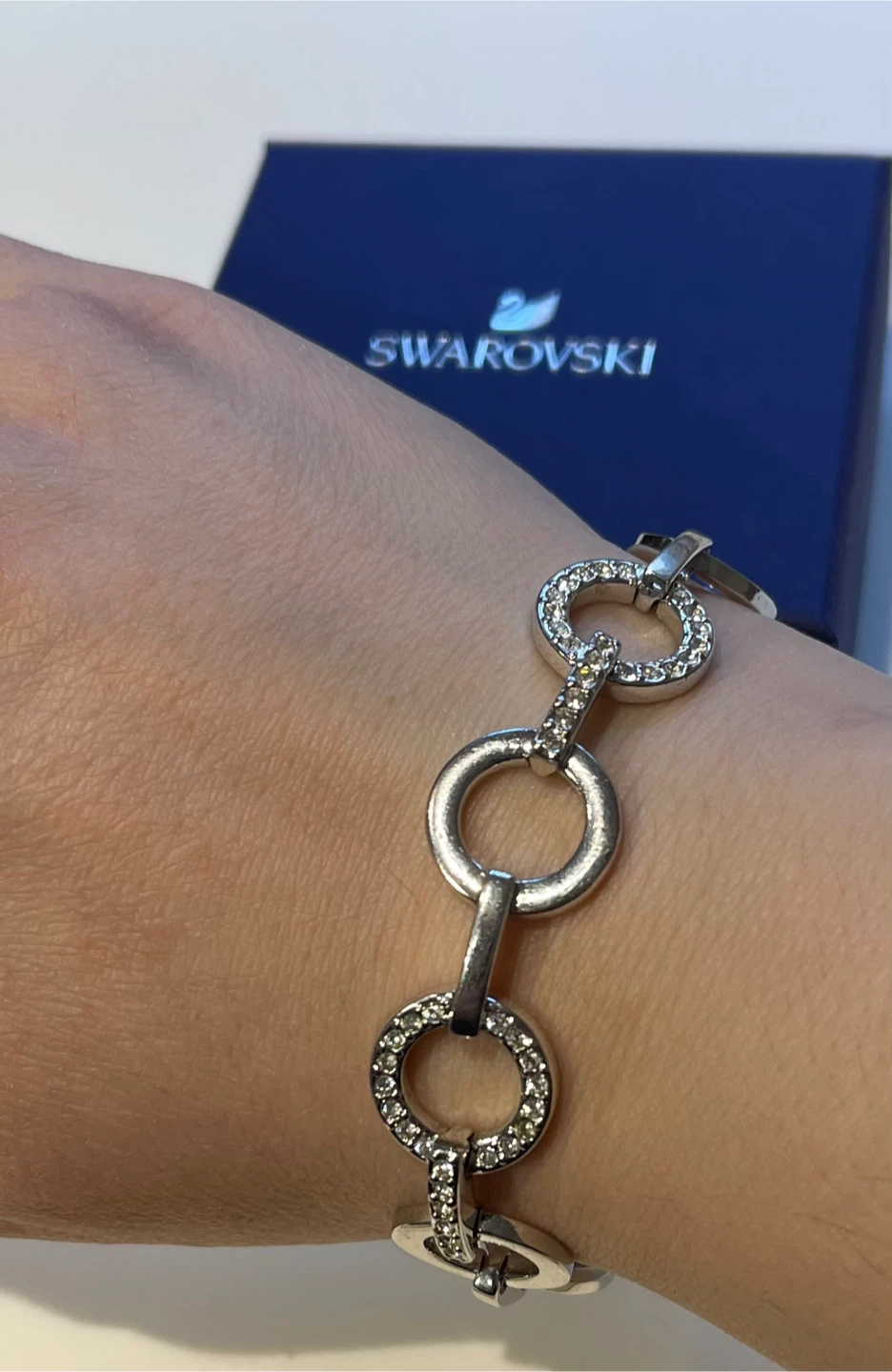 Swarovski Crystal Link Bracelet with Toggle Clasp