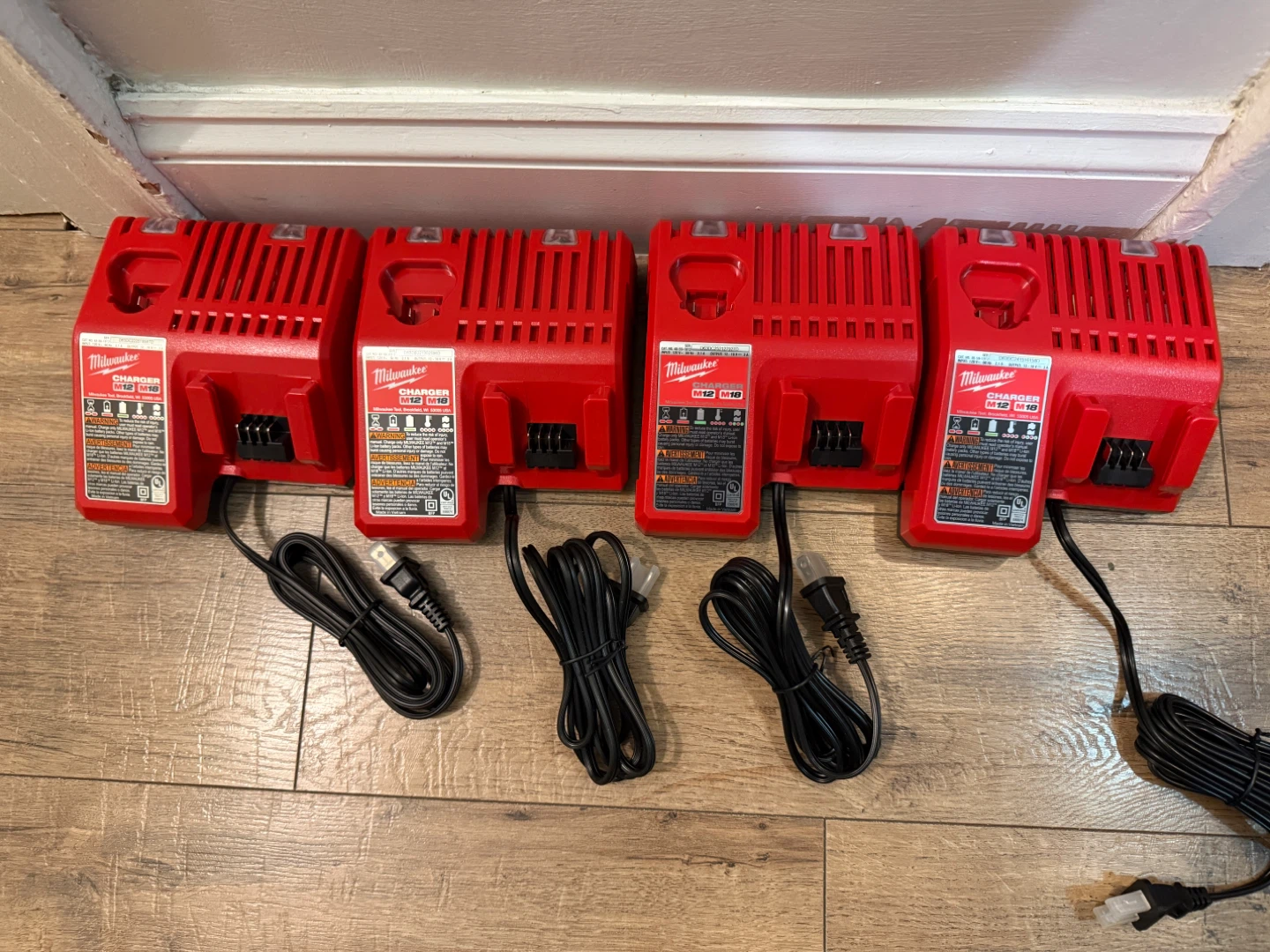 Milwaukee M12 M18 Battery Chargers (4-Pack)