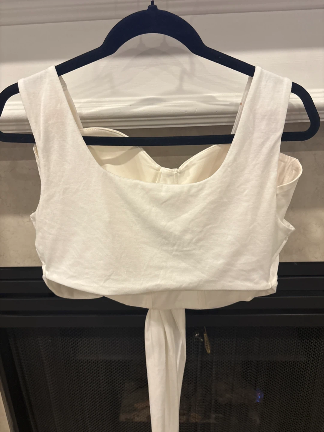 White Corset Top with Tie size L 2 pcs - photo 3