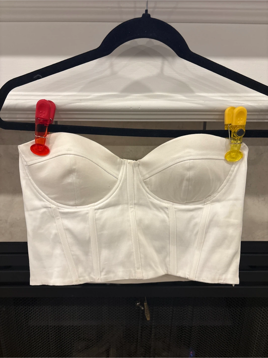 White Corset Top with Tie size L 2 pcs - photo 5